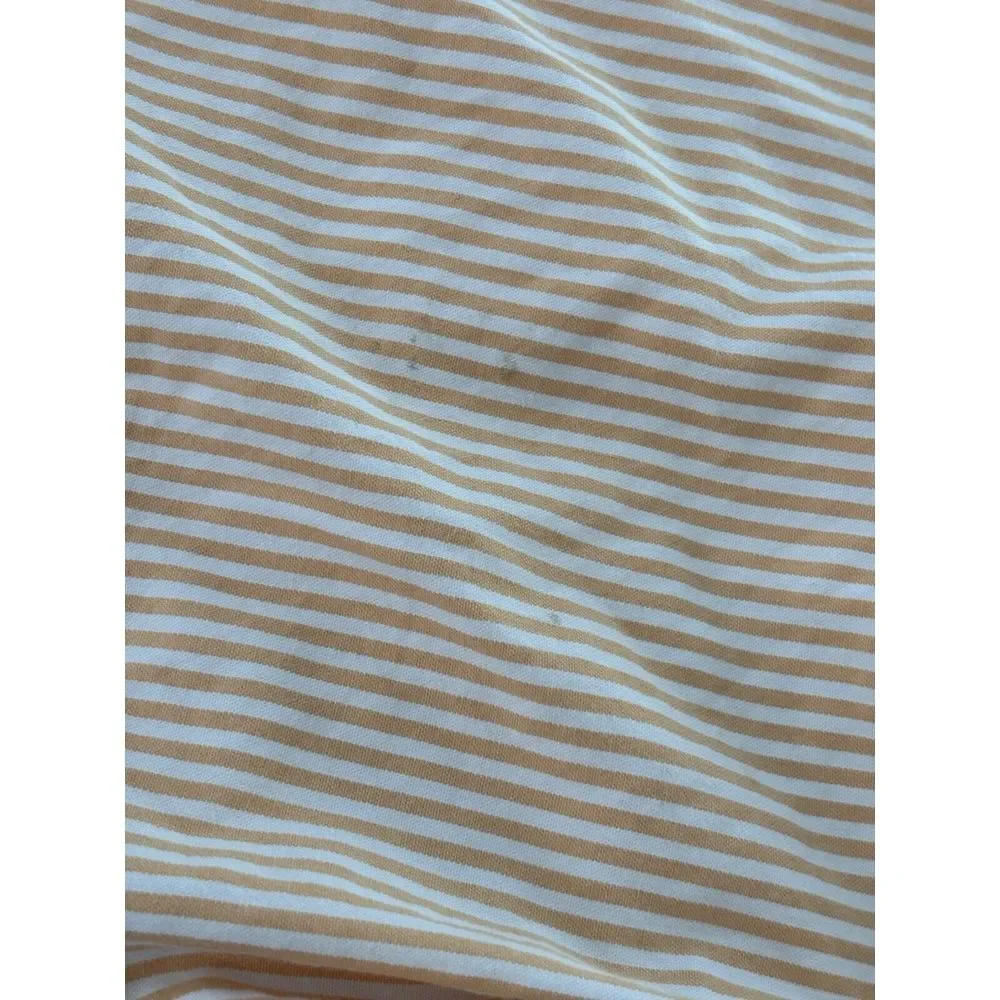 Ralph Lauren Big Shirt Mens XL Two Ply Cotton Short Sleeve Striped Orange Preppy